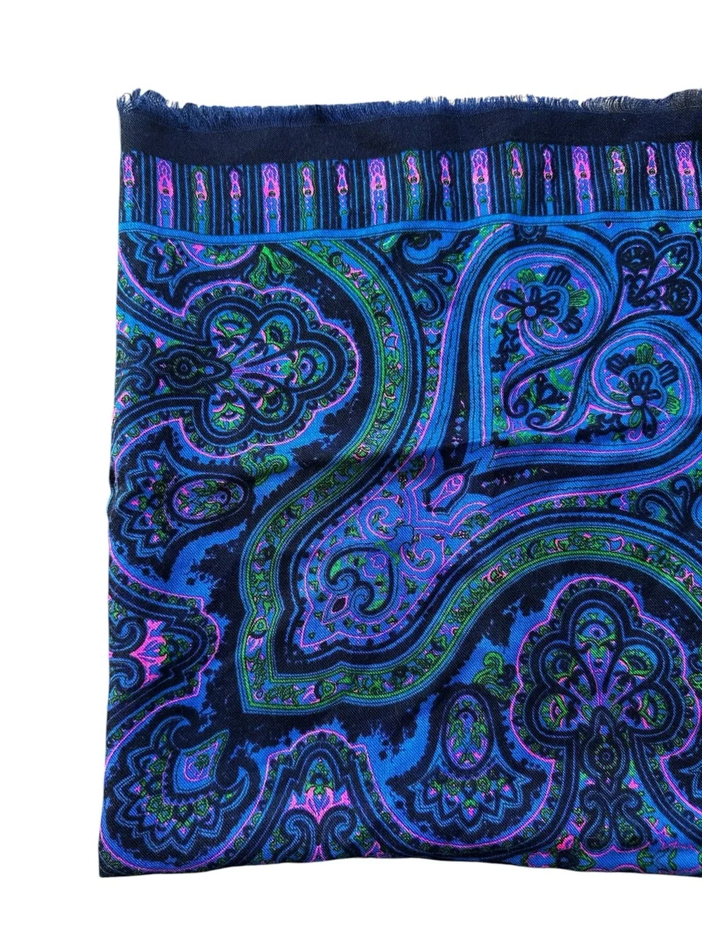 Paisley Scarf - Blue & Purple 30.5x30
